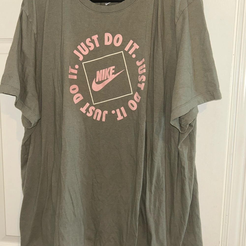 Nike Khaki Tee with White Accents